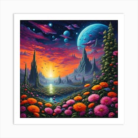 Alien Landscape Art Print