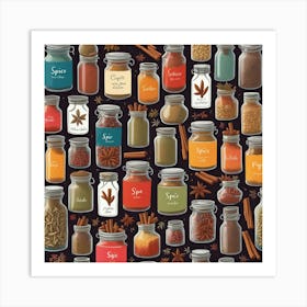 Spice Jars 3 Art Print