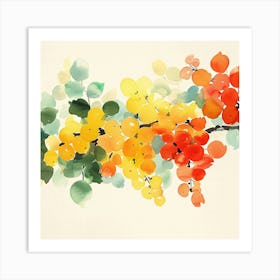 Watercolor Of Grapes Art Print