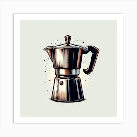 Coffee Maker Vector Illustration 1 Art Print