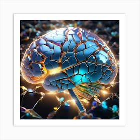 Brain 3d Illustration 1 Art Print