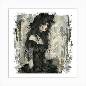 Gothic Girl 1 Art Print