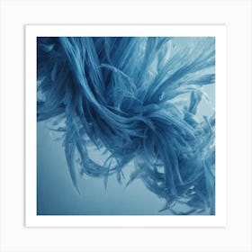 Blue Feathers 1 Art Print