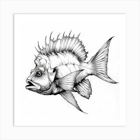 Fish Drawing 2 Art Print