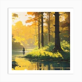 River In Autumn Art Print