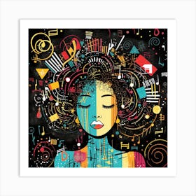 Music Girl Art Print