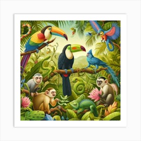 Tropical Jungle Art Print