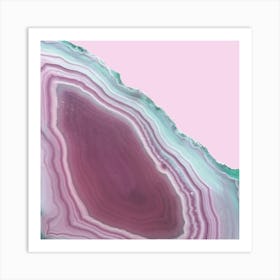 Pink Agate On Blush Art Print