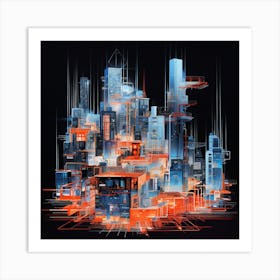 Futuristic Cityscape 4 Art Print