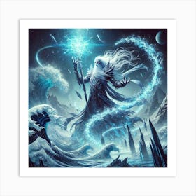 Elder Glacius Elemental Combat Art Print