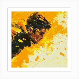 Splatter Painting Young Man Art Print