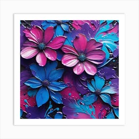 Abstract Flower Painting 6 Art Print