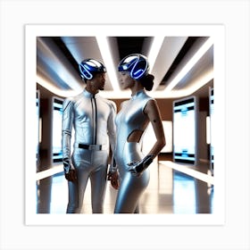 Futuristic Couple 28 Art Print