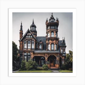 Gothic Victorian House Art Print