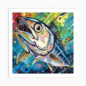 King Mackerel Fish Closeup Art Print