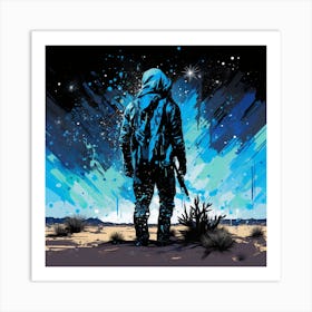 Man In The Desert Art Print