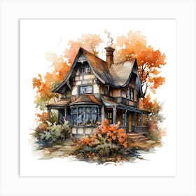 Watercolor Of A House 2 Art Print