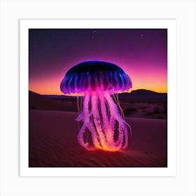 Jellyfish In The Desert Art Print