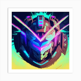 Robot Head 1 Art Print