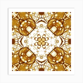 Coffee Abstract Pattern From Alcohol Ink Art Print