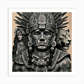 Aztec Warrior 2 Art Print