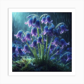 Bluebells In The Rain 2 Art Print