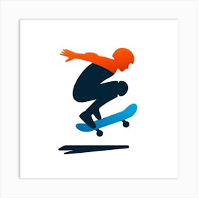 Skateboarder Logo Art Print