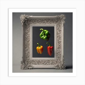 Peppers In A Frame 44 Art Print