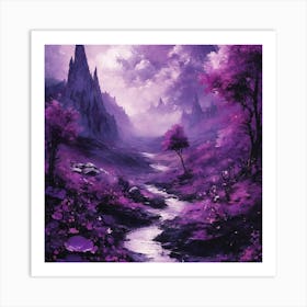 Purple Valley Art Print