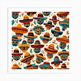 Mexican Skulls 10 Art Print