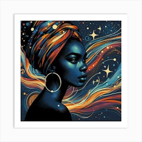 Luminithra Celestial Portrait Art Print