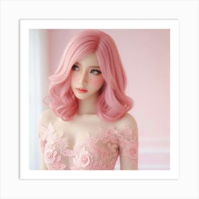 Pink Wig Art Print