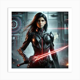 A Powerful Sci Fi Character Depiction Of Zoya Nightshade Art Print