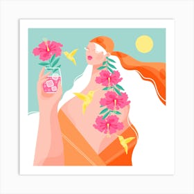 Hibiscus Lemonade Art Print