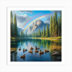 Rainbow Over Yosemite Art Print