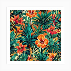 Tropical Seamless Pattern Art Print