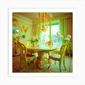 Pink Dining Room 5 Art Print