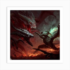 Dragons And Demons 1 Art Print