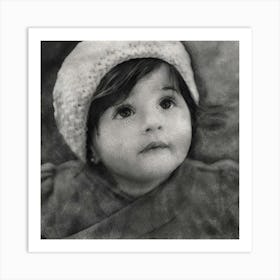 Little Girl In A Hat Art Print