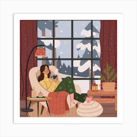 Home In Winter Art Print