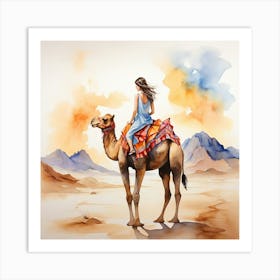 Camel Rider Art Print