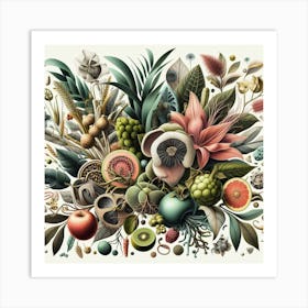 Fruits And Vegetables Art Print