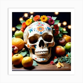 Day Of The Dead Skull 10 Art Print