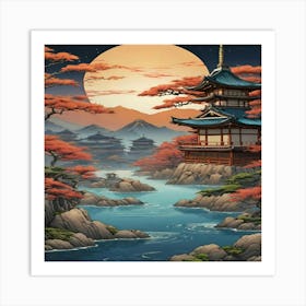 Asian Landscape Painting 1 Art Print