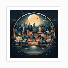 City At Night 4 Art Print