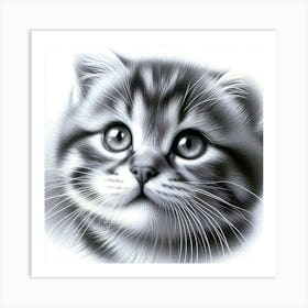 Feline Cat Creative Artwork Illustration 114 Art Print