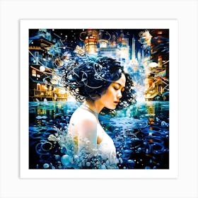 Dreaming of the flood. Art Print