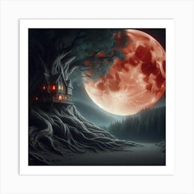 Haunted House In The Forest 1 Art Print