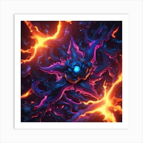 Flaming Dragon Art Print