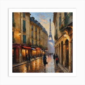 Paris In The Rain Art Print